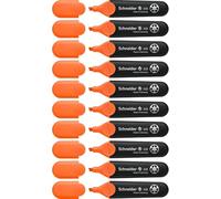 Schneider Optics Surligneur Job – pointe biseautée rechargeable, résiste à l'évaporation – Orange