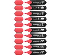Schneider Job (Surligneurs, rechargeable) Lot de 10, Encre rouge