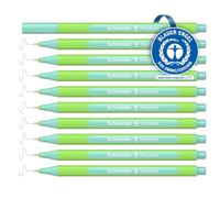 Schneider Line-Up Lot de 10 stylos à pointe fine pastel (pointe triangulaire 0,4 mm, boîtier en plastique biobasé) Turquoise pastel