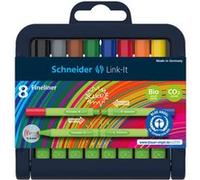 Schneider Feutre Fineliner Link-It 0,4 Assorti Étui Chevalet Box 8