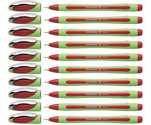 Schneider Lot de 10 feutres à pointe fine Fineliner Xpress 0,8 mm (Rouge)