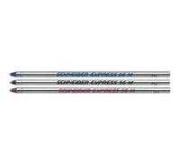 Schneider Pen Recharges Express 56 (D1) - Pointe moyenne - Bleu - Lot de 3