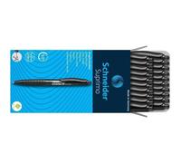 Schneider Lot De 20 Stylos À Bille Suprimo Noir Pointe Moyenne Noir