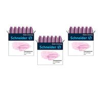 SCHNEIDER Lot de 3 Etuis de 6 Cartouches d'encre pour Stylo plume Pastel Lilas