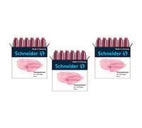 SCHNEIDER Lot de 3 Etuis de 6 Cartouches d'encre pour Stylo plume Pastel Rose