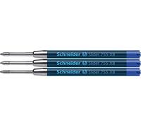 Schneider Lot de 3 mines de stylo à bille Slider 755, indélébile, XB, bleu