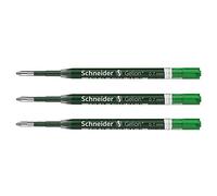 SCHNEIDER Lot de 3 Recharges à encre gel Gelion+ 0,7mm verte