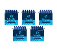 SCHNEIDER Lot de 5 Boîtes 6 Cartouches d'encre pour Stylo Plume (Bleu)