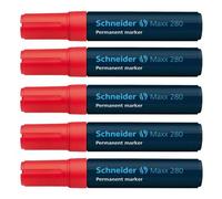 Schneider Lot De 5 Marqueurs Permanent Maxx 280 Rouge