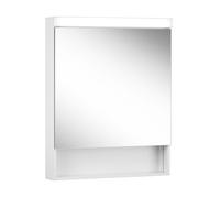 Schneider LOW basic LED Armoire de toilette avec éclairage, 1 porte 60cm, charnières interchangeables, compartiment ouvert en bas, 595x120x742mm, 171.265.01.02, Exécution: norme CH/corps blanc/4000K