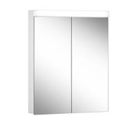 Schneider LOW basic LED Armoire de toilette avec éclairage, 2 portes 30/30cm, 595x120x747mm, 171.261.02.02, Exécution: norme UE/corps blanc/4000K