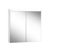 Schneider LOW basic LED Armoire de toilette avec éclairage, 2 portes 40/40cm, 795x120x747mm, 171.280.01.02, Exécution: norme CH/corps blanc/4000K