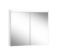 Schneider LOW basic LED Armoire de toilette avec éclairage, 2 portes 45/45cm, 895x120x747mm, 171.290.02.02, Exécution: norme UE/corps blanc/4000K