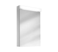Schneider LOW Line Armoire de toilette LED, 1 porte 50cm, butée changeable, 495x120x756, éclairage en haut, 4000K, 151.250.02.02, Exécution: norme UE/corps blanc/4000K