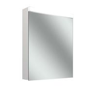 Schneider LOW plus 15 LED armoire de toilette, 1 porte 50cm, butée changeable, 495x147x747mm, prise à gauche, éclairage en haut, 172.251.01.0201, Exécution: norme CH/corps blanc/3000K