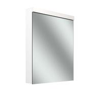 Schneider LOW plus LED armoire de toilette, 1 porte 60cm, butée changeable, 595x120x747mm, prise à gauche, éclairage en haut, 172.061.02.02, Exécution: norme UE/corps blanc/4000K