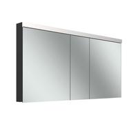 Schneider LOW plus LED Armoire de toilette, 3 portes 60/30/60cm, 1495x120x747mm, éclairage en haut, 172.150.01.4401, Exécution: norme CH/corps noir mat/3000K