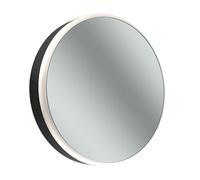 Schneider LUNE D2W armoire de toilette, charnières à droite, ronde, diamètre 733mm, ronde LED, 210.074.01.41, Exécution: norme CH/corps noir mat