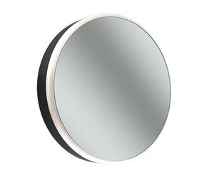 Schneider LUNE D2W armoire de toilette, charnières à gauche, ronde, diamètre 733mm, ronde LED, 210.073.02.41, Exécution: norme EU/corps noir mat
