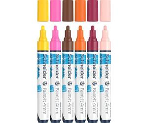 Schneider Marqueur Acry. Paint-It 320 4mm Pochette Set3 6 Pièces Assorti