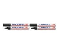 Schneider Marqueur Permanent Maxx 230, Corps En Aluminium, Pointe Ogive, Encre Rouge À Faible Odeur