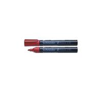 Schneider Marqueur Permanent Maxx 230, Corps En Aluminium, Pointe Ogive, Encre Rouge À Faible Odeur