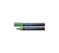 Schneider Marqueur Permanent Maxx 230, Corps En Aluminium, Pointe Ogive, Encre Verte À Faible Odeur
