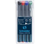 Schneider Marqueur Universel Maxx 224 Pte Moyenne Permanent Pochette 4 Assorti