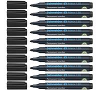 Lot De 10 Marqueurs Permanent - Noir - Maxx 130 Schneider