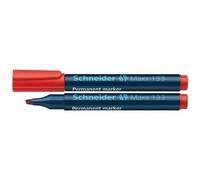 Schneider Maxx 133 Lot De 10 Marqueurs Permanents Rechargeables Pour Carton/Papier/Plastique/Verre/Métal Encre Rouge
