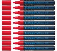 10x Schneider 127002 Marqueur peinture Maxx 270 - pointe ogive, 1-3 mm, rouge