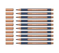 Schneider ML05001102 Lot de 10 stylos à bille métalliques (épaisseur de trait 0,4 mm, encre hautement métallique, séchage rapide, boîtier en 88% plastique bio-basé) de couleur cuivre métallique