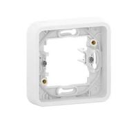 Schneider MUR39108 Cadre Mureva Styl 1 poste à griffes spécial rénovation - Blanc - IP55 IK08