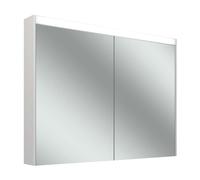 Schneider OBJECT Line Comfort armoire de toilette LED, 2 portes 50/50cm, 995x123x743mm, éclairage en haut, 204.100.02.0201, Exécution: norme UE/corps blanc/3000K