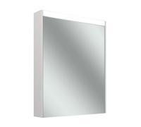 Schneider OBJECT Line Superior LED Armoire de toilette, 1 porte 60cm, charnières réversibles, 595x123x743mm, éclairage supérieur variable, 1 prise de courant, 205.061.01.02, Exécution: norme CH/corps