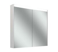Schneider OBJECT Line Superior LED Armoire de toilette, 2 portes 45/45cm, 895x123x743mm, éclairage supérieur variable, 2 prises de courant, 205.090.02.02, Exécution: norme UE/corps blanc/4000K