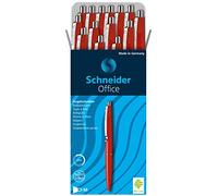Schneider Office Lot de 20 Stylos à bille rétractables et rechargeables avec corps à la couleur d'encre Encre rouge