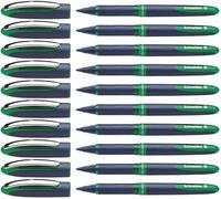 Schneider One Business (Stylos roller, non rétractable,indélébile) Lot de 10, Encre verte