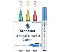 Schneider Paint-It 010 Marqueur, lot de 4, jaune | Trait 0,8 mm, encre indélébile