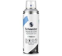 Schneider Paint-It 030 Supreme DIY Peinture acrylique (peinture aérosol très couvrante, résistante aux UV, 200 ml, spray acrylique pour presque tous les matériaux et surfaces) silver metallic