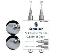 Schneider Marqueurs métalliques Paint-It 060/061 chromés, pointe opaque – Lot de 2