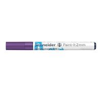 Schneider Paint-It 120108 Stylo acrylique (avec pointe ogive de 2 mm, peintures acryliques à fort pouvoir couvrant, pour bois, toile, pierre, etc.) Violet
