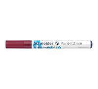 Schneider Paint-It 120161 Stylo acrylique (avec pointe ogive de 2 mm, peintures acryliques à fort pouvoir couvrant, pour bois, toile, pierre, etc.) 1 pièce, bordeaux