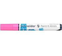 Schneider Paint-It 120209 Stylo acrylique (avec pointe ogive de 4 mm, peintures acryliques à fort pouvoir couvrant, pour bois, toile, pierre, etc.) 1 pièce, rose