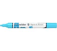 Schneider Paint-It 120230 Stylo acrylique (avec pointe ogive de 4 mm, peintures acryliques à fort pouvoir couvrant, pour bois, toile, pierre, etc.) Bleu pastel