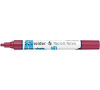 Schneider Paint-It 120261 Stylo acrylique (avec pointe ogive de 4 mm, peintures acryliques à fort pouvoir couvrant, pour bois, toile, pierre, etc.) 1 pièce, bordeaux