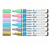 Schneider Marqueur Acrylique Paint-It 320 4mm Pochette Set2 6 Pièces Assorti