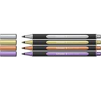 Schneider Paint-It Metallicliner 020 Lot de 8 feutres métalliques à séchage rapide avec étui 88 % plastique biologique Épaisseur de trait 1-2 mm