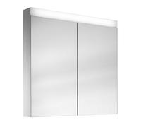Schneider PATA LED Armoire de toilette, 2 portes 40/40cm, 795x120x756mm, éclairage supérieur variable, 161.080.01.0201, Exécution: norme CH/corps blanc/3000K