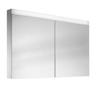 Schneider PATA LED Armoire de toilette, 2 portes 50/50cm, 995x120x756mm, éclairage supérieur variable, 161.100.01.02, Exécution: norme CH/corps blanc/4000K